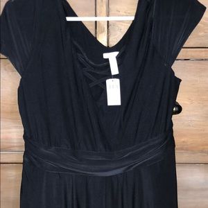 Lace Up Circle Skirt Short Dress Black